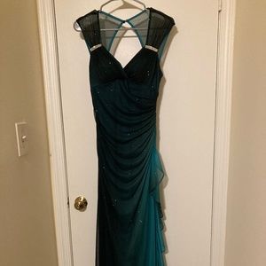 Sparkly green and silver dress